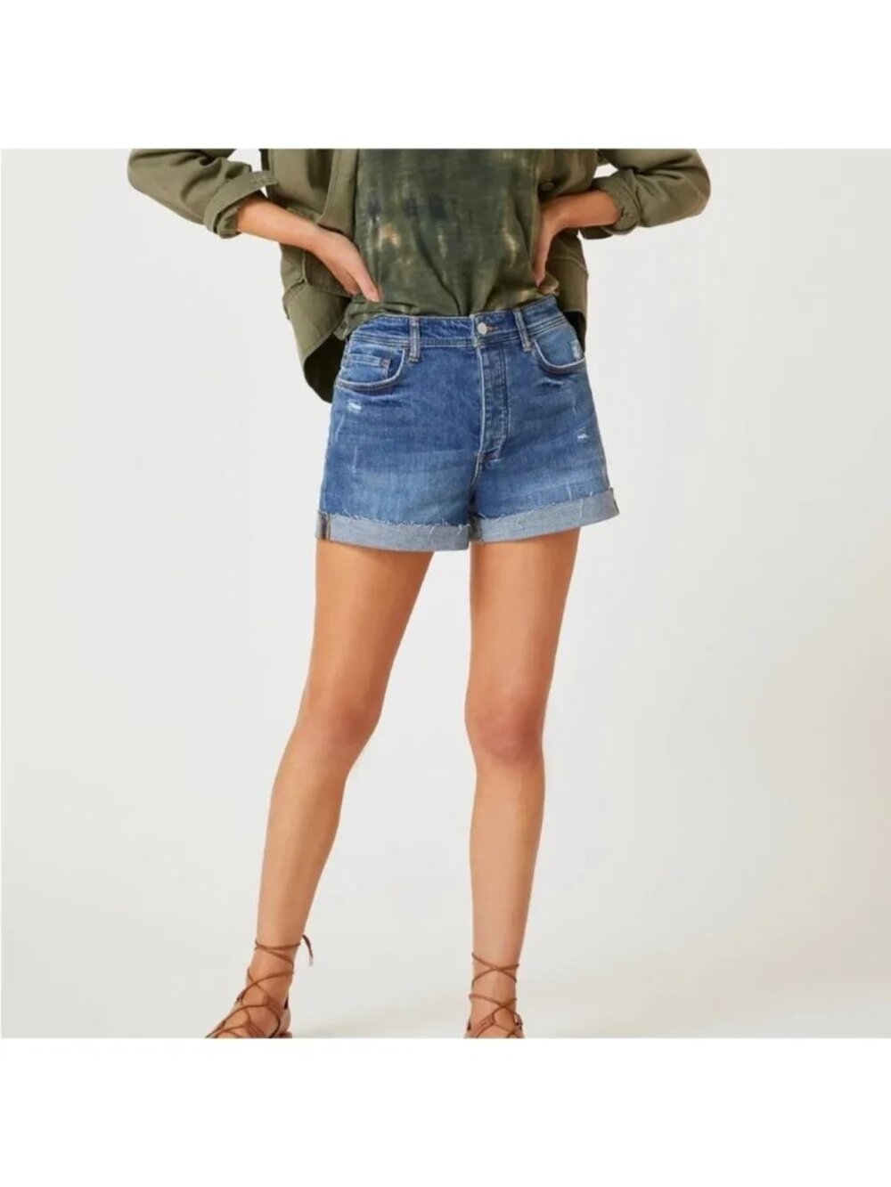 Anthropologie Pilcro Signature High Rise Denim Short Size 30